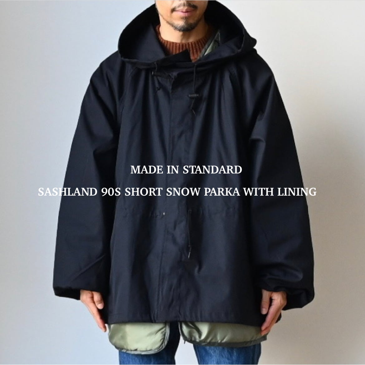 MADE IN STANDARD】SASHLAND 90S SHORT SNOW PARKA WITH LINING メイド