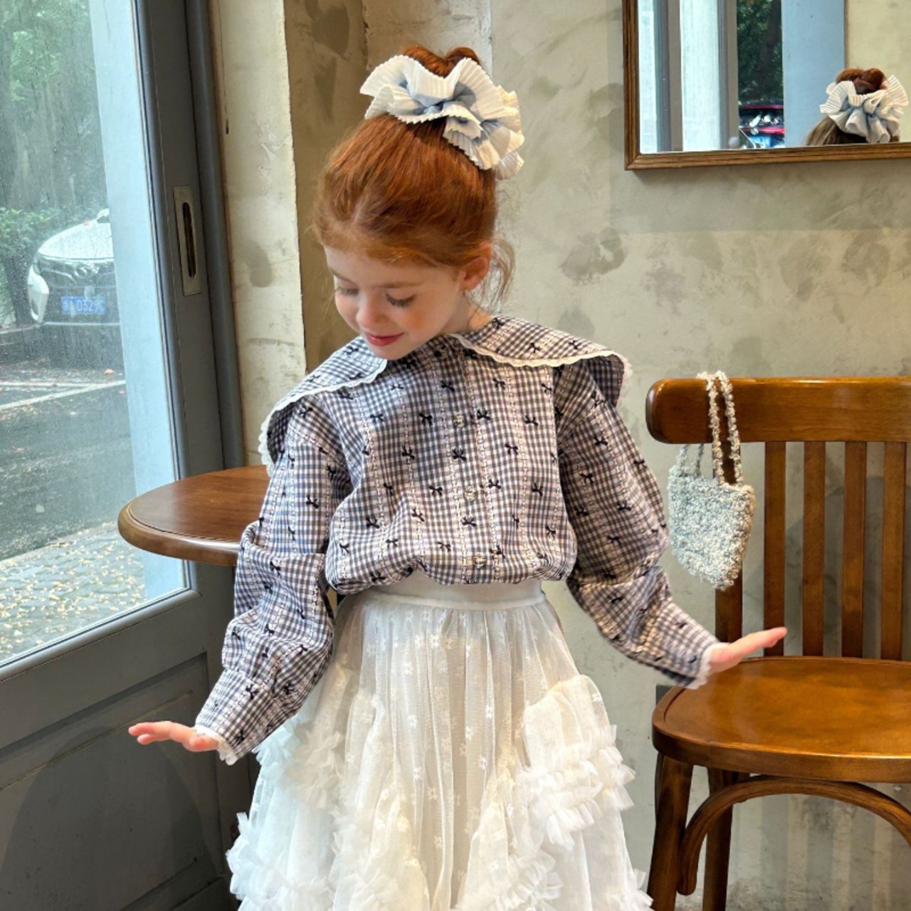 秋レトロビッグカラーシャツ