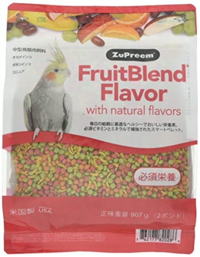 ズプリーム (ZuPreem) フルーツブレンド M オカメインコ(小型インコ・中型インコ・コガネインコ) 907g (日本語バージョン)