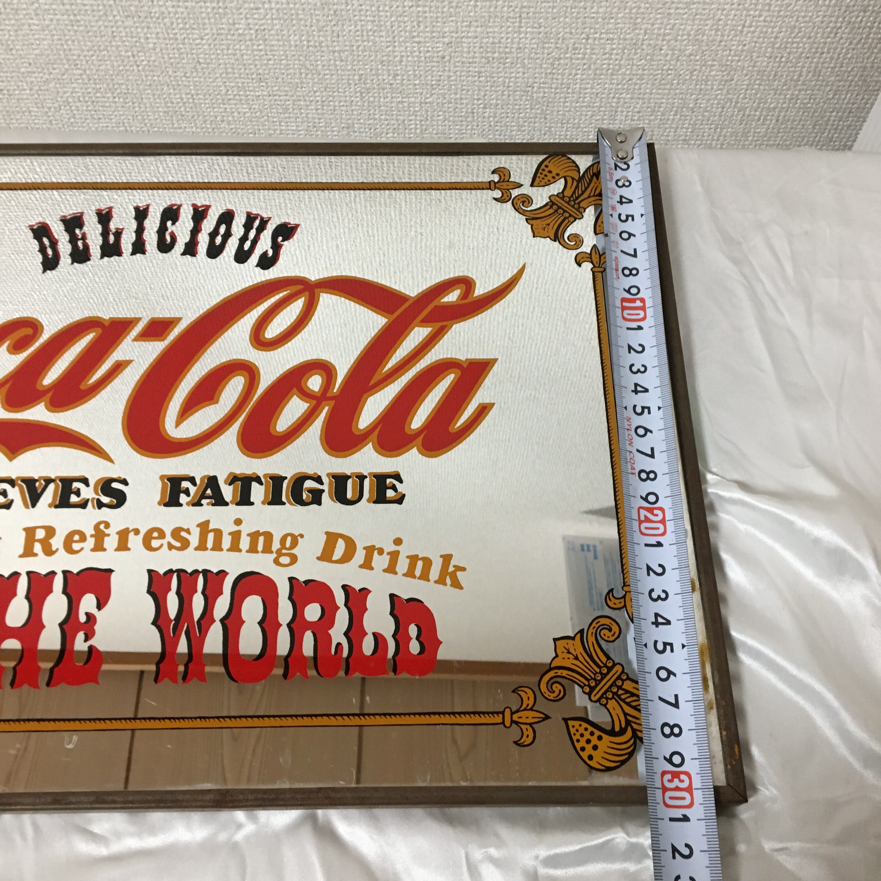 当時物 パブミラー 昭和レトロ Delicious Coca-Cola Most 当時物 パブミラー 昭和レトロ Delicious Coca-Cola Most