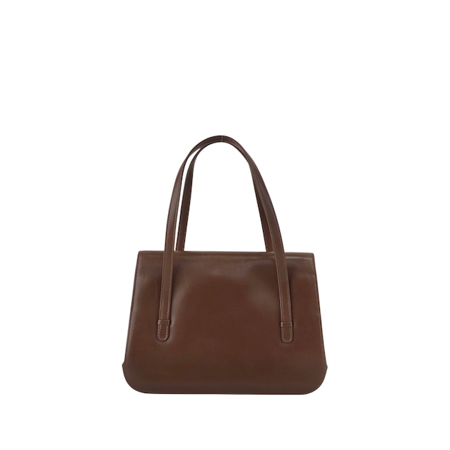 GUCCI グッチ ブラウン GG レザー フラップ ハンドバッグ vintage ヴィンテージ オールド auy3z2