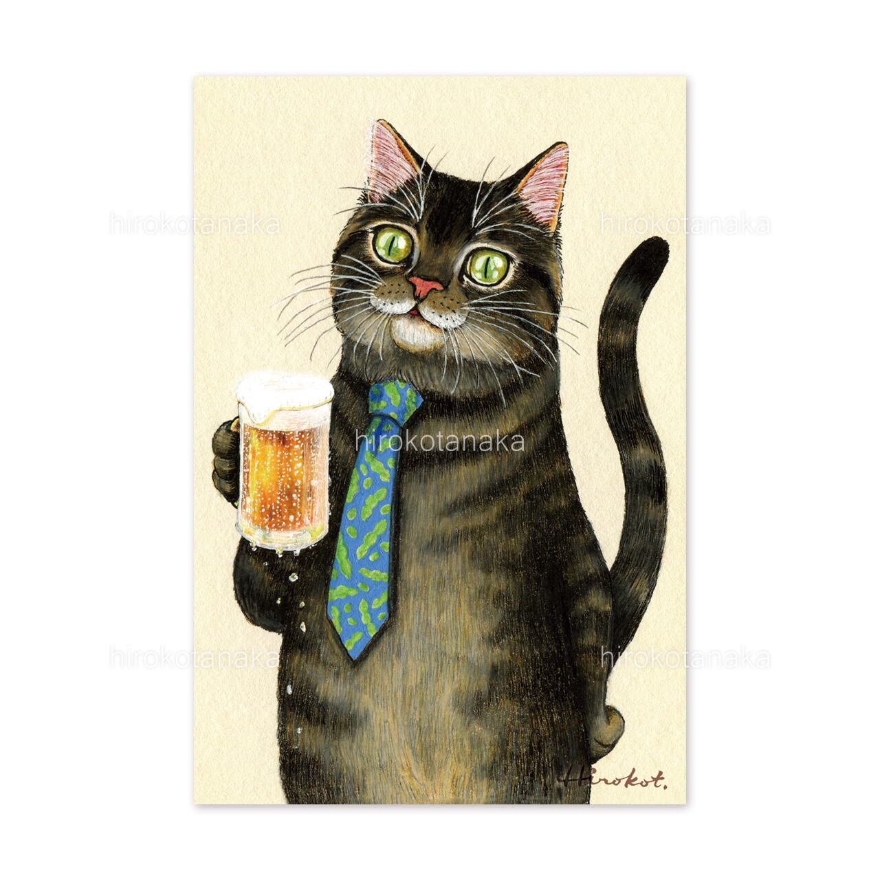 30.上司が、ねこ ポストカード / My Boss Is a Cat Postcard | たなか