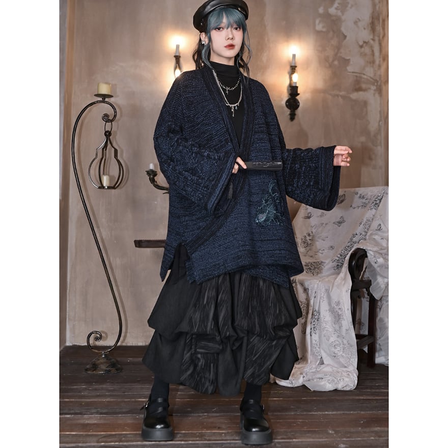 中華ゴシック 2WAY 巾着スカート チューリップスカート ロング丈 古怪舎