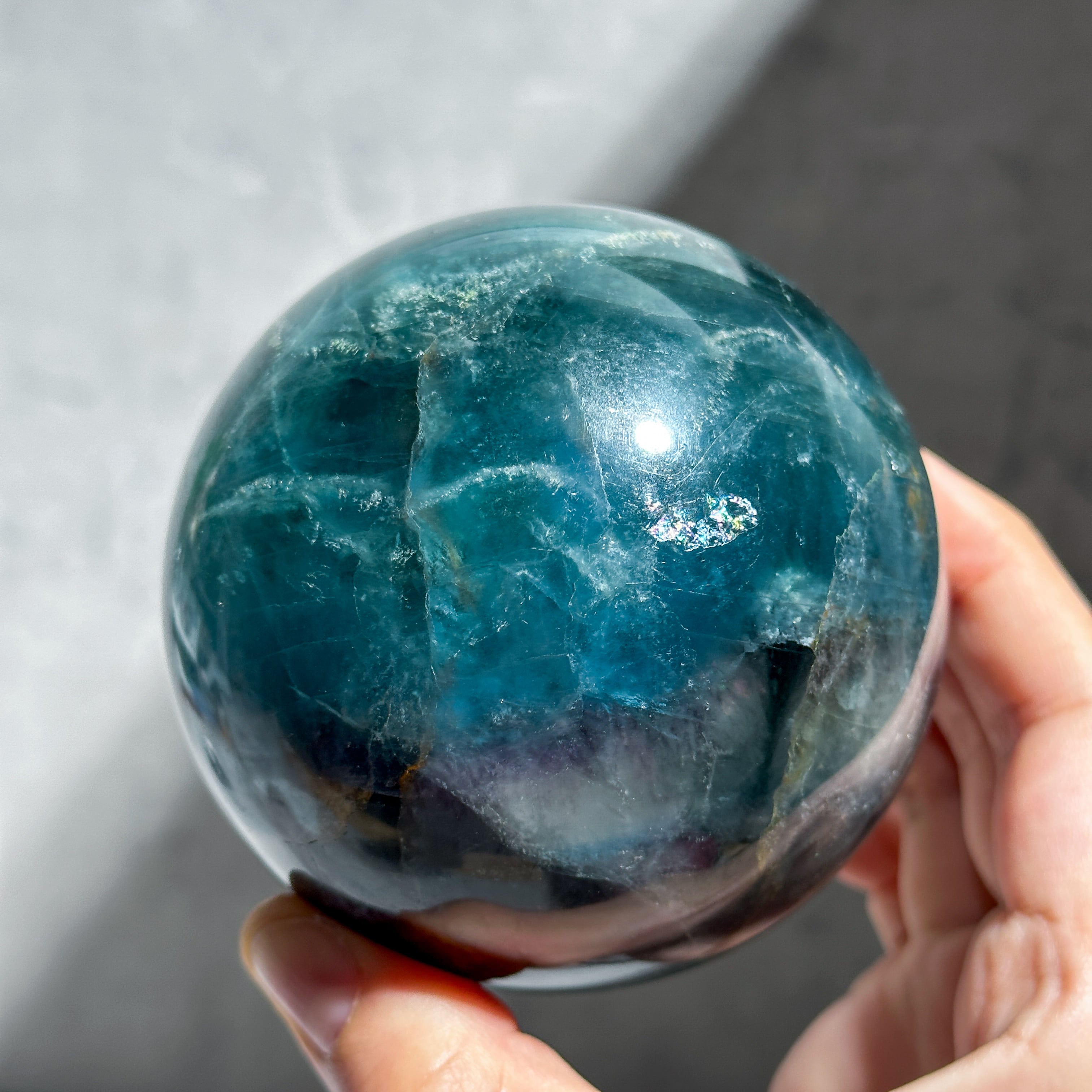 ブルーフローライト スフィア（丸玉）52◇ Blue Fluorite ◇天然石
