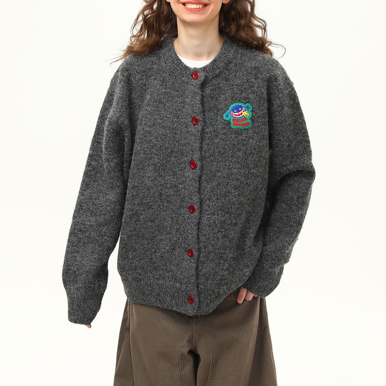 ポップワッペンアクセントカーディガン R00941