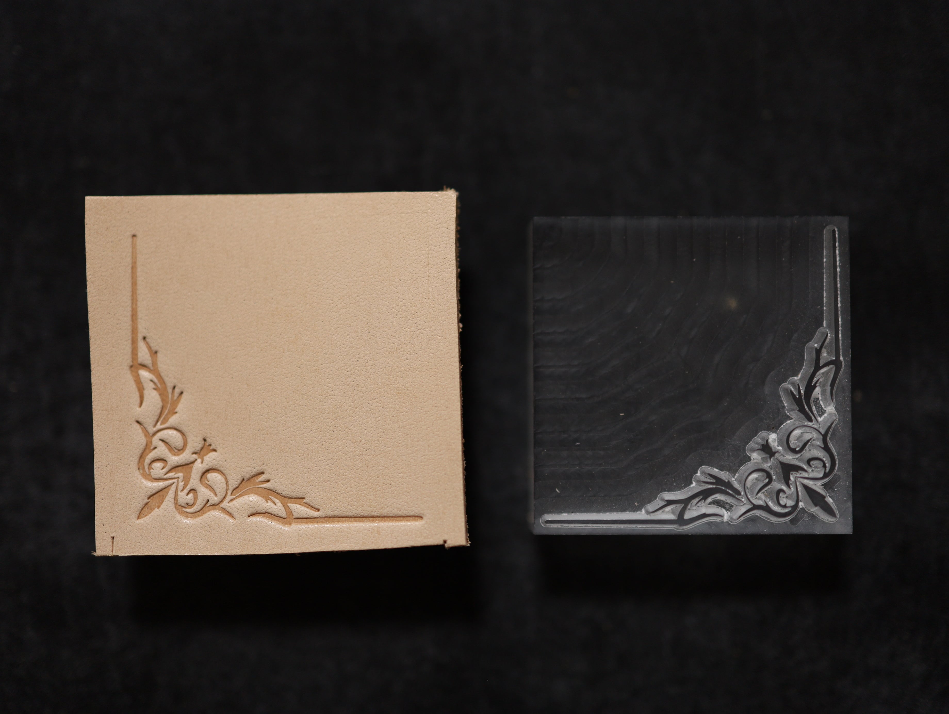 【アクリル刻印】コーナーボーダー　アンティーク　　レザークラフト用