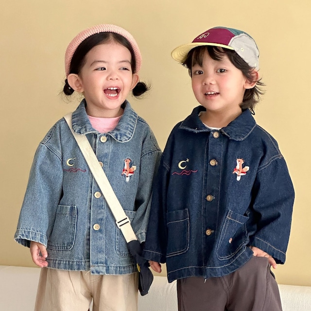ベビー＆キッズ  春新作　韓国風  ゆったり デニム ジャケット