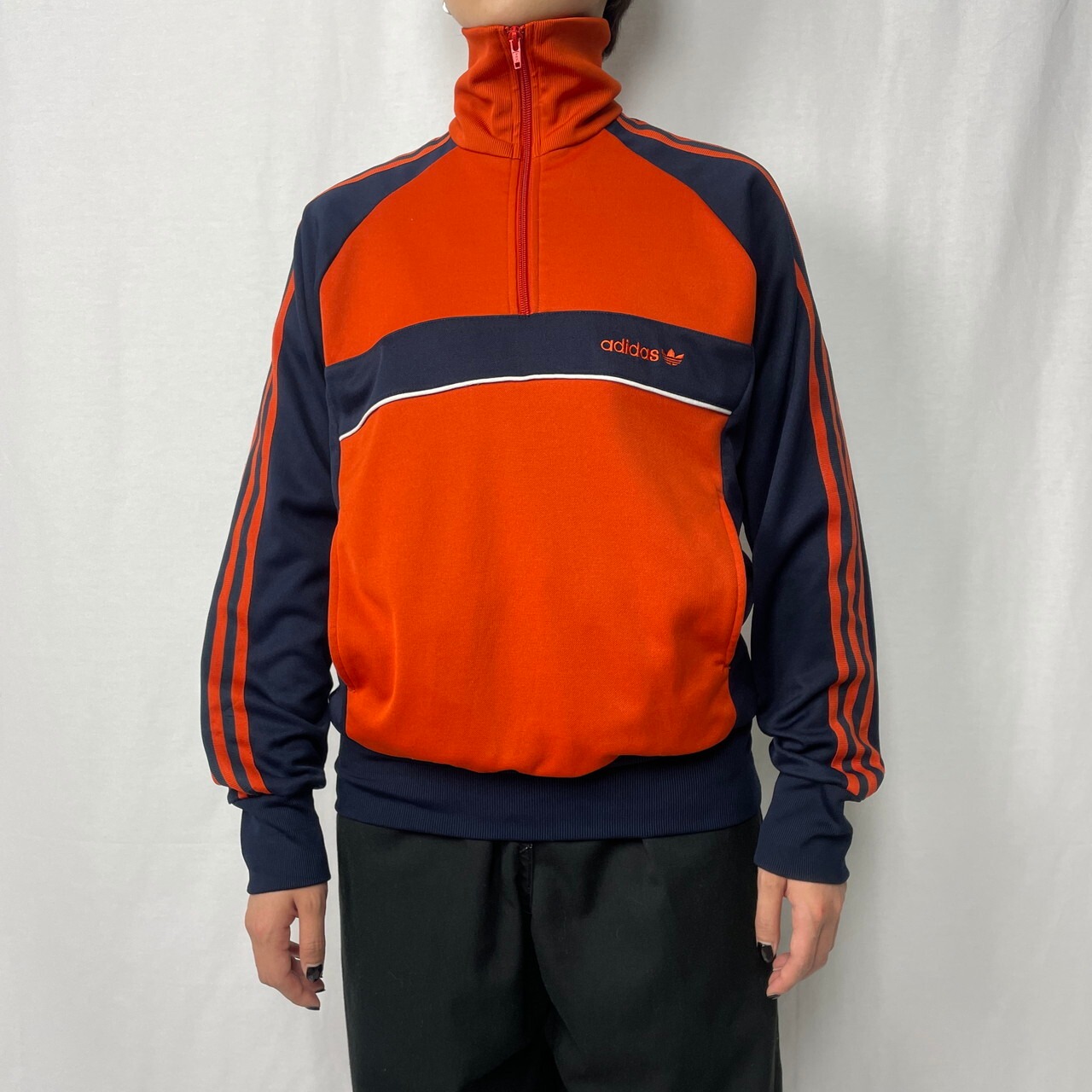 00年代 adidas アディダス トレフォイルロゴ ハーフジップ アノラック 