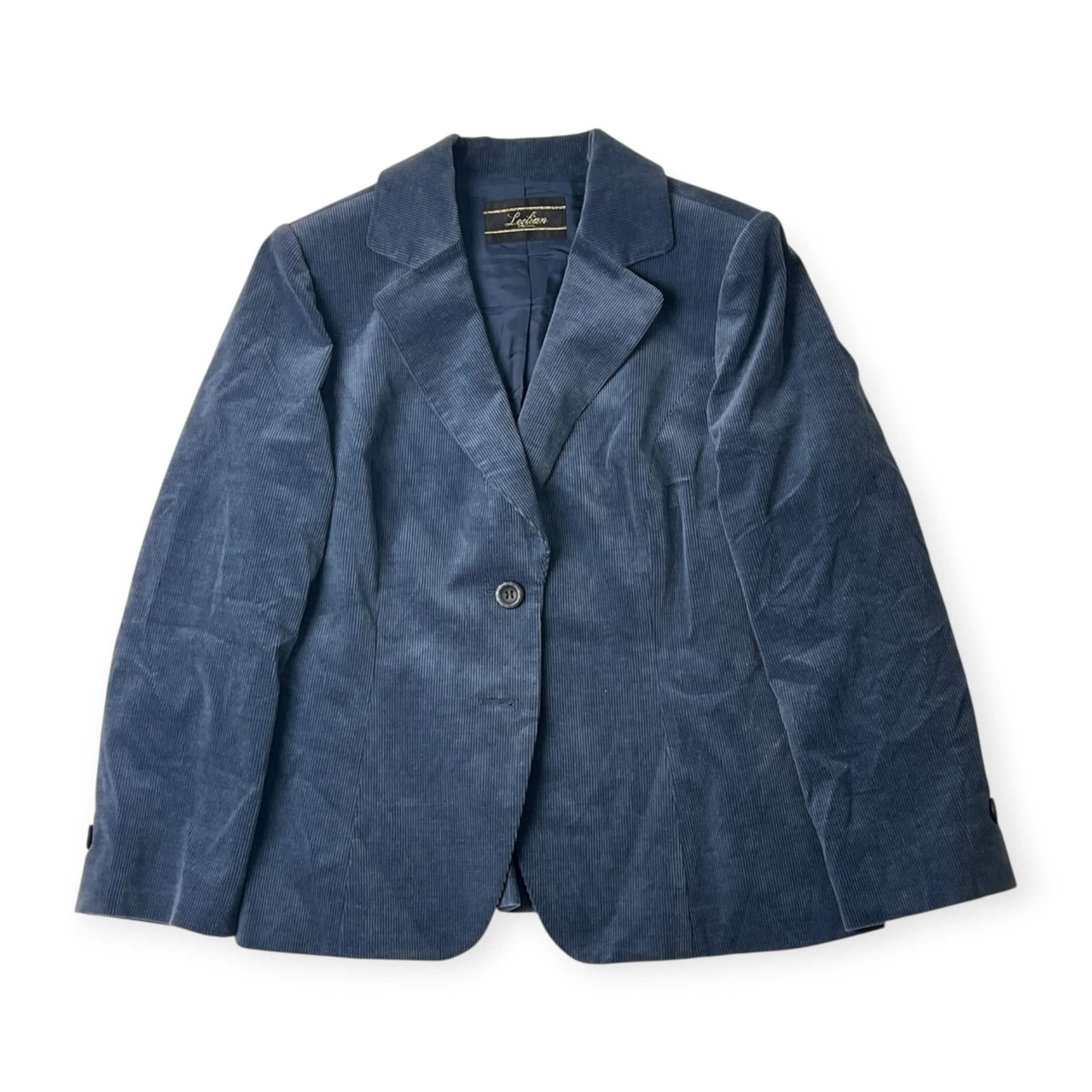 カシミヤ混 Leilian レリアン コーデュロイ ジャケット 13＋/くすみブルー系 レディース