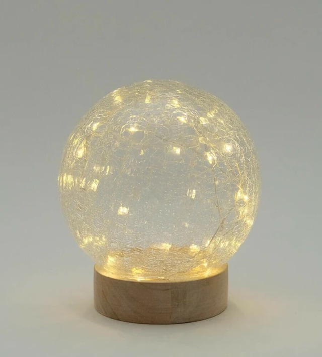 クラックガラスのLEDライト イグルーL LEDライト GLASS ドーム　北欧　インテリア　子供部屋