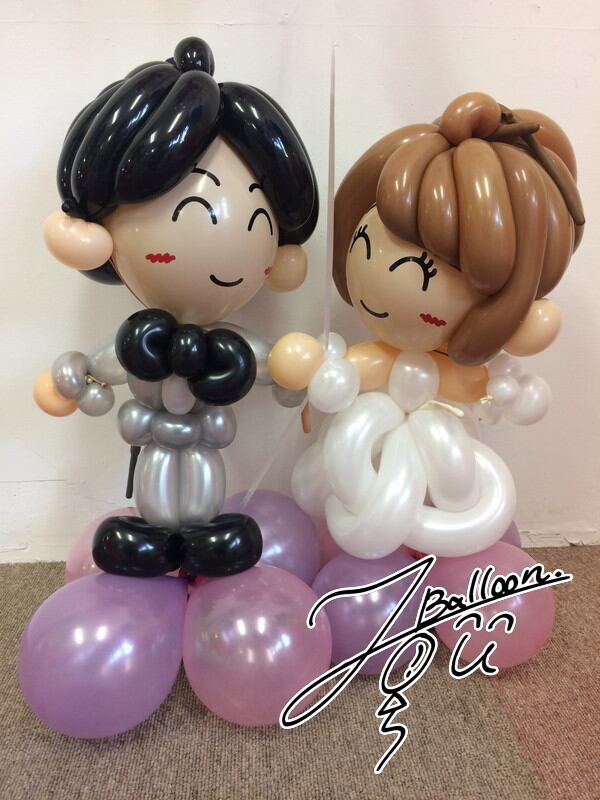 ウェディングギフトや受付装飾に】Balloon Art ウェディングドール