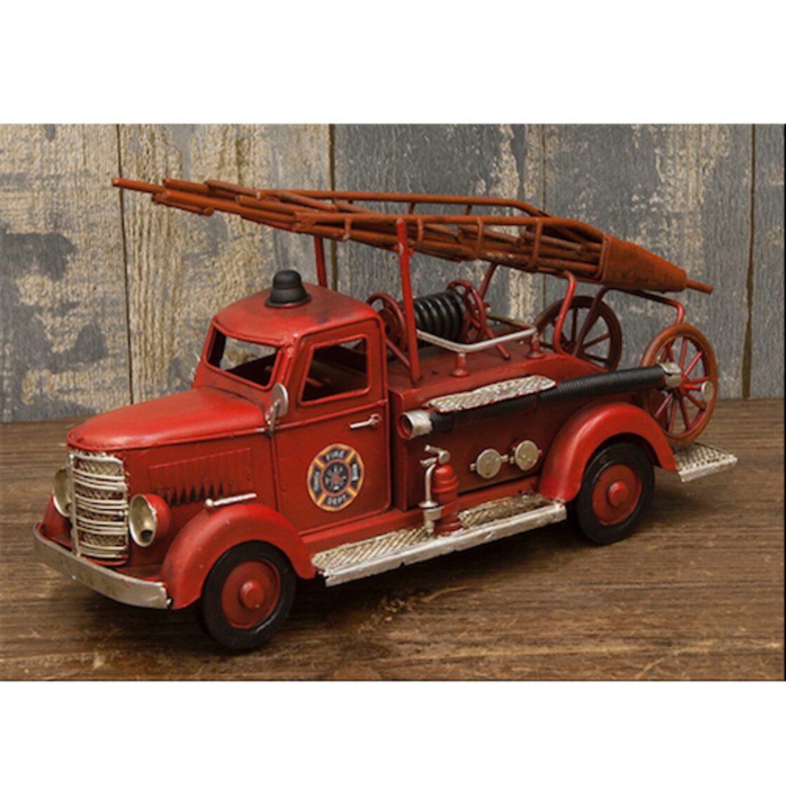 ヴィンテージカー Fire Dept ・ブリキ ミニカー 消防車 アンティーク 