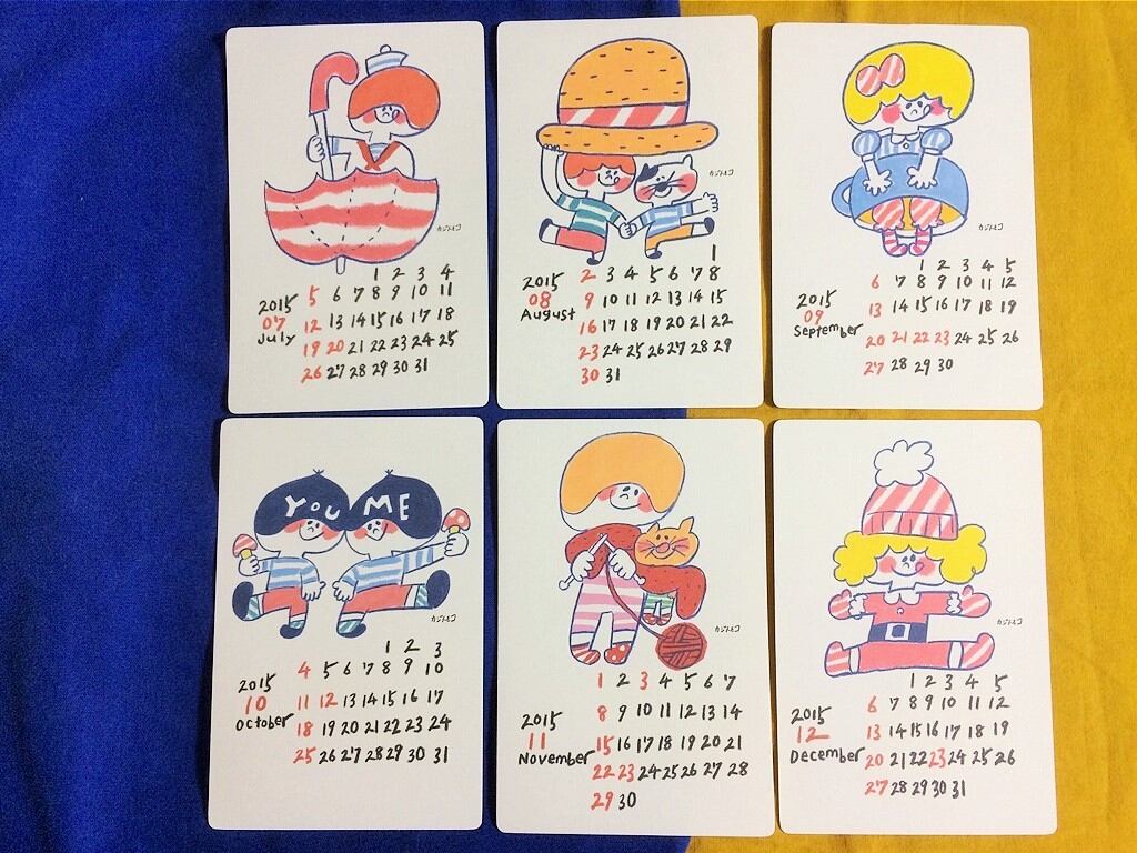 ＝カジトモコ＝ postcard calendar　2015