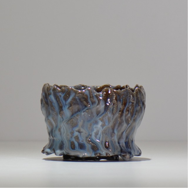 木村 貴史 / 深流-白波 /  kt_sr12_s/  約 φ11cm /  植木鉢