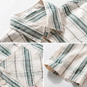 【M-3XL】Modern Check Short Sleeve Shirt / モダン チェック 半袖 シャツ