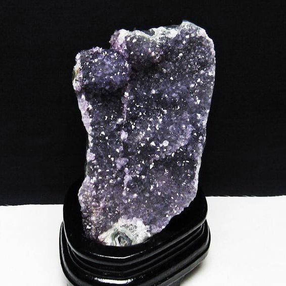 1.1Kg アメジスト クラスター ウルグアイ産 アメジスト 原石 置物 amethyst アメシスト 台座付属 花型 182-6206