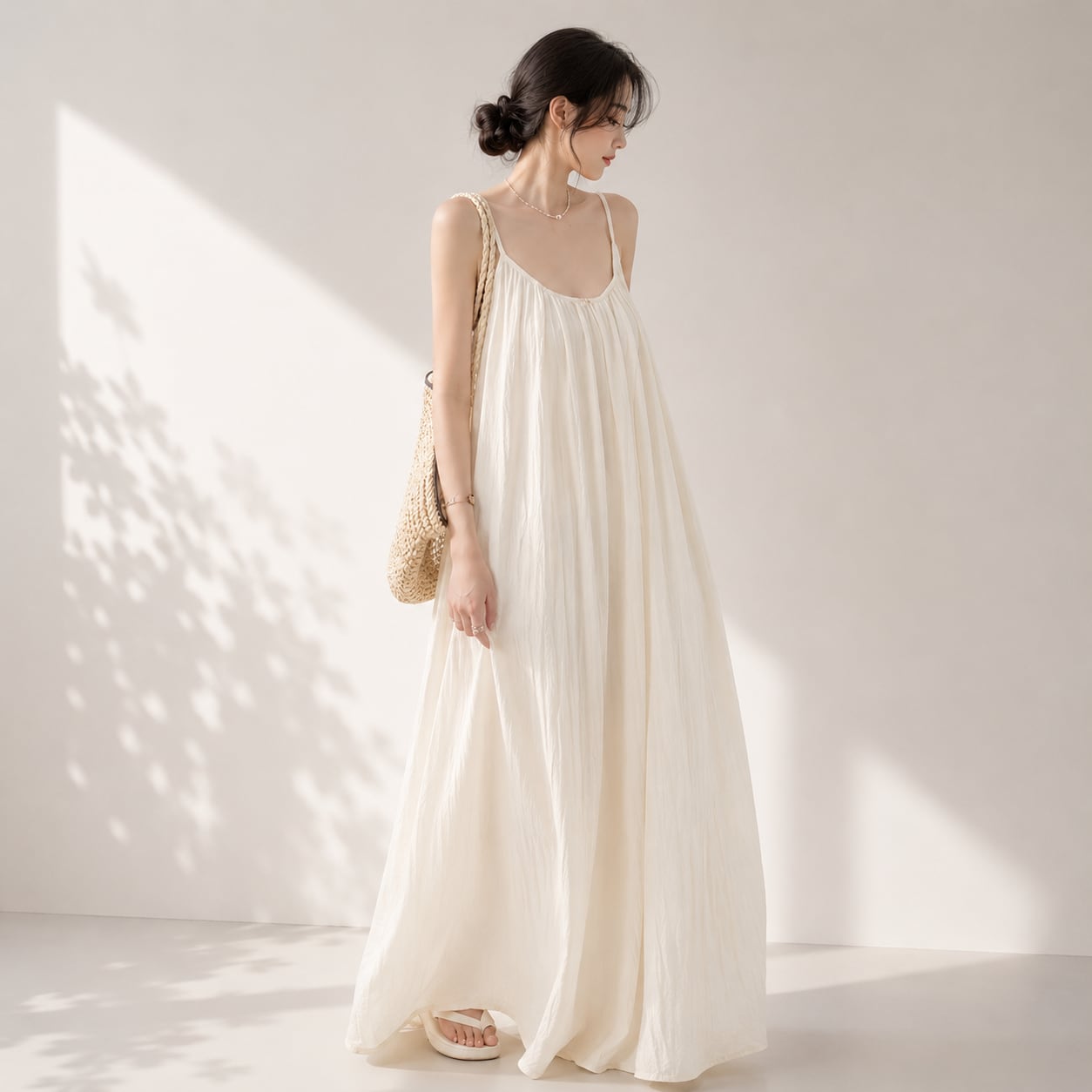 Backline Strap Maxi Dress*S-271