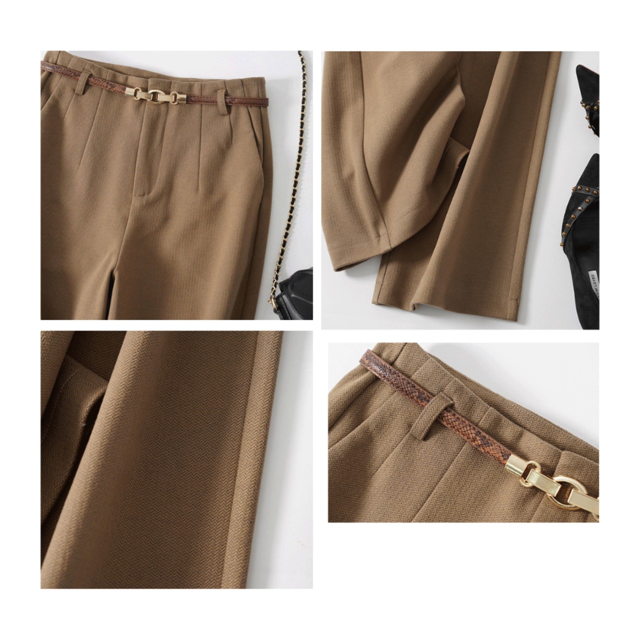 ルーズドレープストレートパンツ 4color A00116