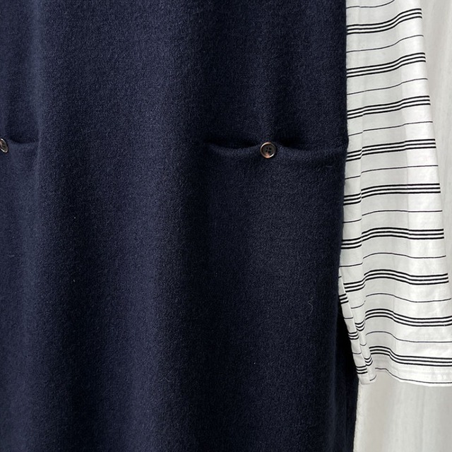 v-neck sleeveless knit dress J00136