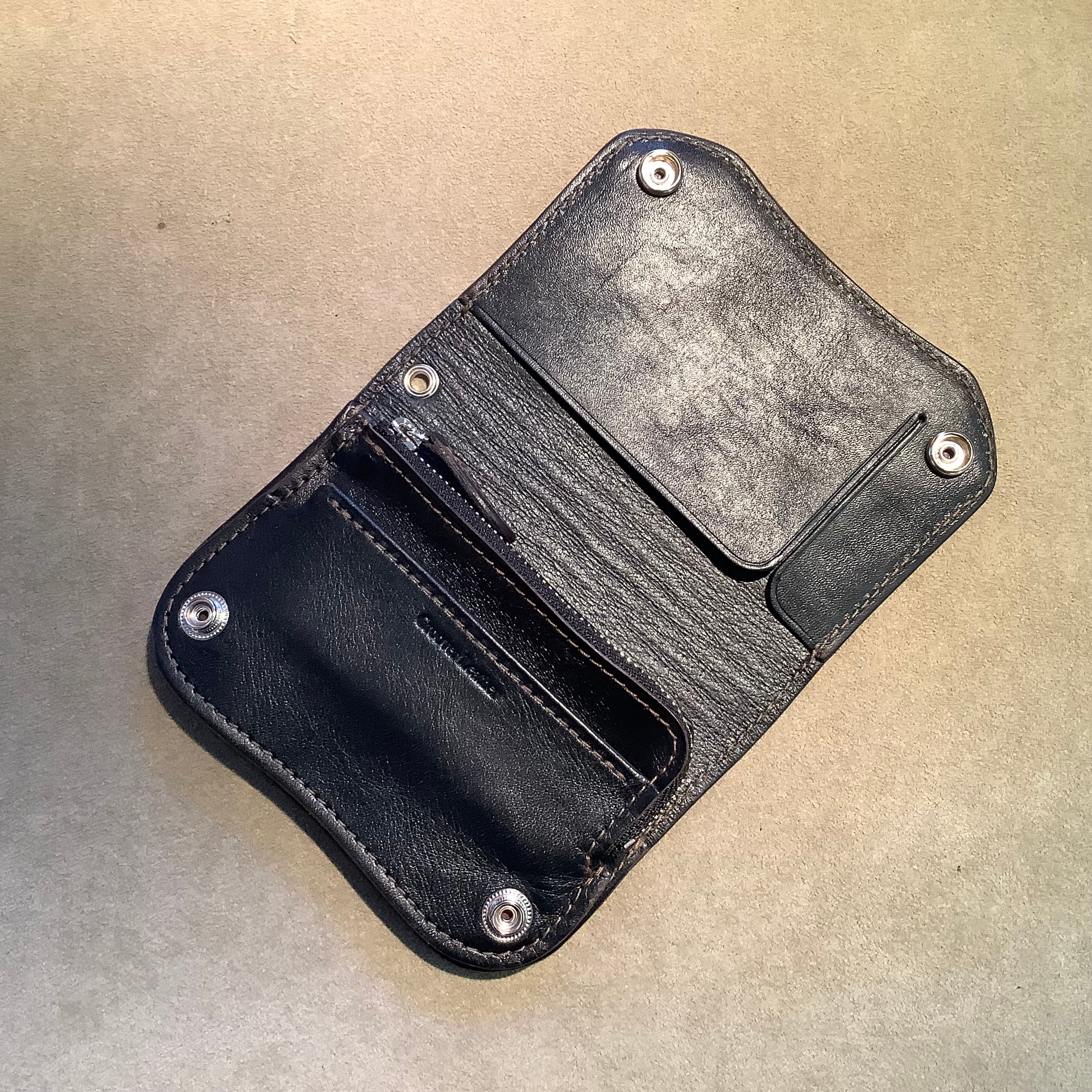 Groover Leather グルーバーレザー ショートトラッカー：馬革 Black