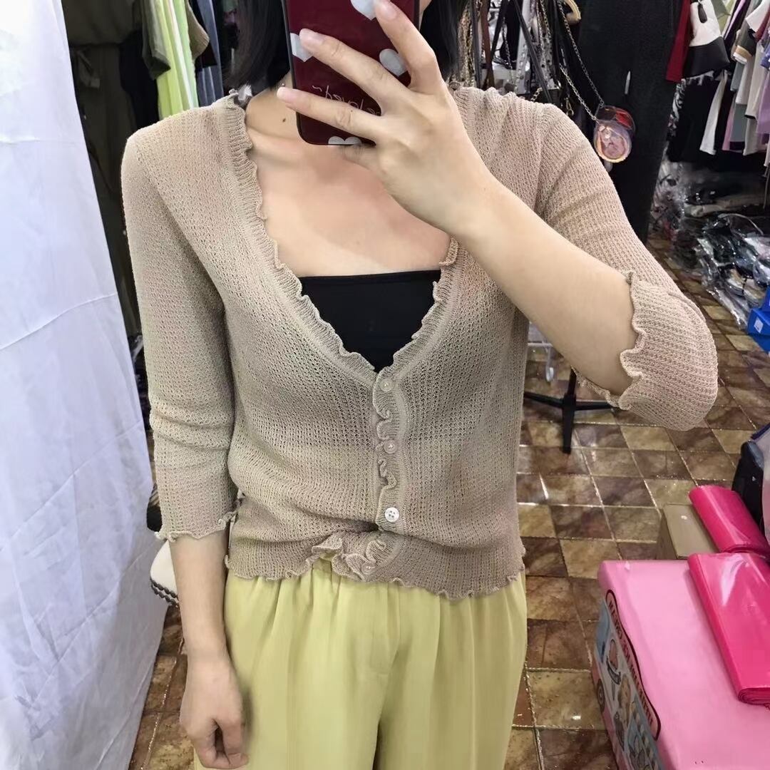 シアーフリルカーディガン　AJ12541-129　