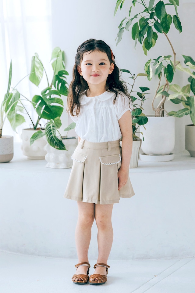 飾りポケット付スカパン〈Beige〉