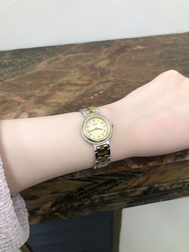 HERMES エルメス 腕時計 シルバー クリッパー vintage ヴィンテージ オールド vhzn3x