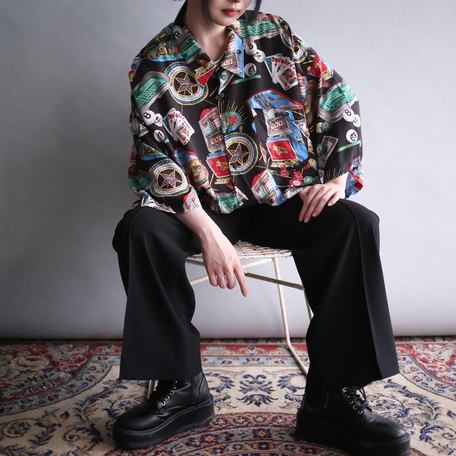 casino item pattern 2XL over size h/s shirt