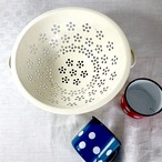 コランダー　ホーロー　水切りざる　フランスキッチン雑貨　大型コランダー 17kwc11