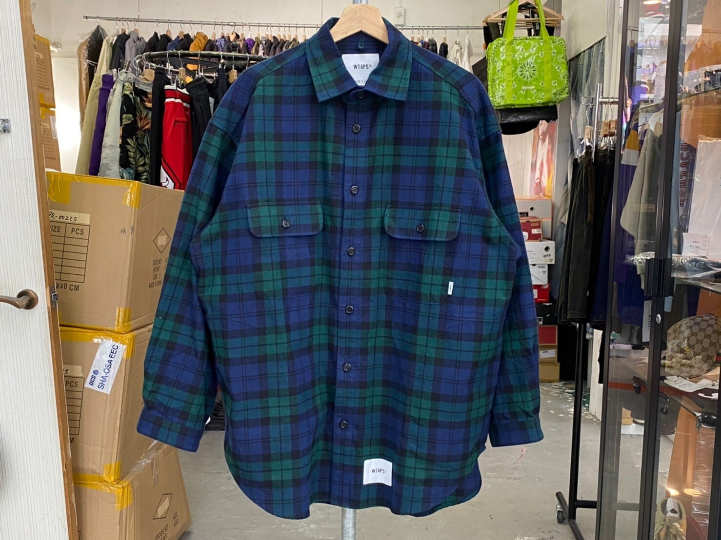 WTAPS WCPO LS SHIRT 02 COTTON. FLANNEL.TEXTILE 221TQDT-SHM02 87407  