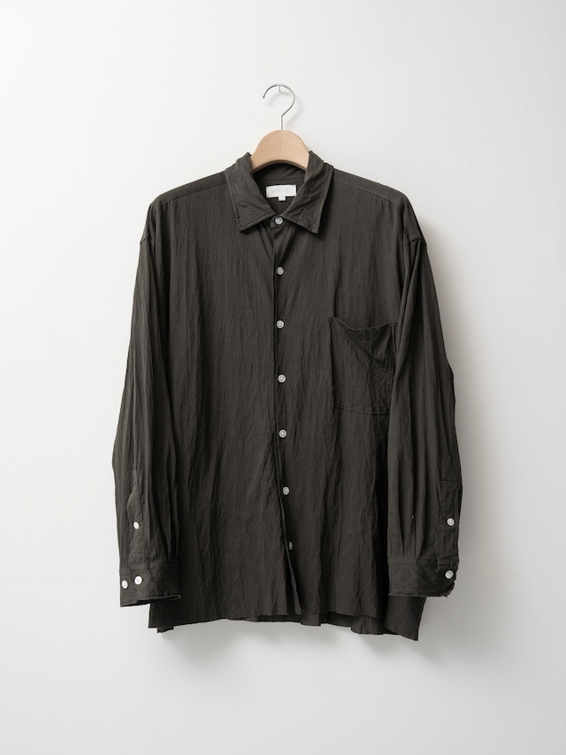 KANEMASA PHIL.　46G Artisan Crepe Jersey Shirt　Black　KM24S-036