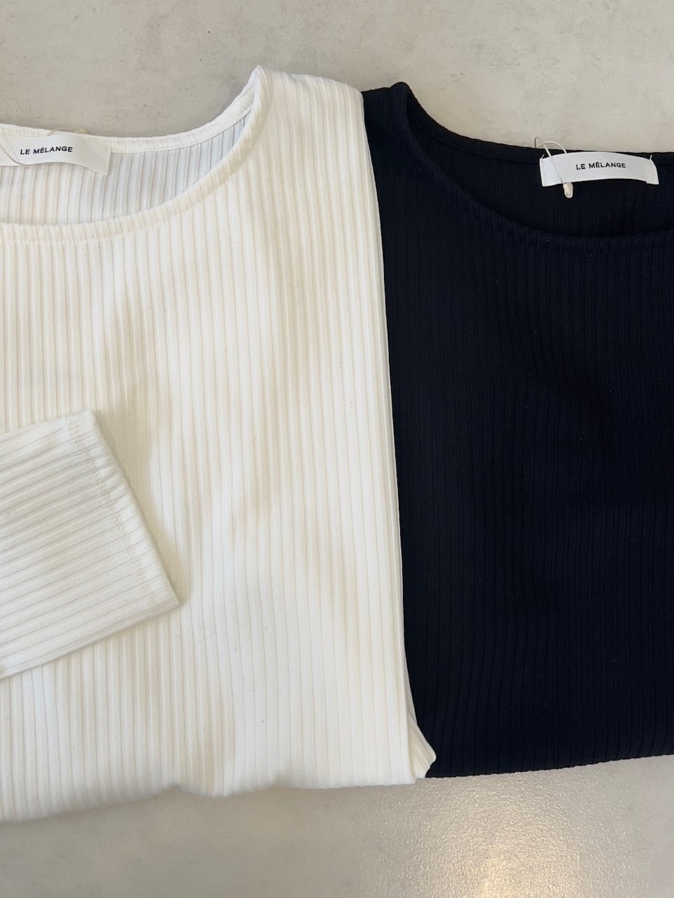 【LEMELANGE】ボートネックストレッチリブtee 8551006