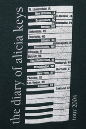 Alicia Keys "The Diary of Alicia Keys" 2004 tour t shirt