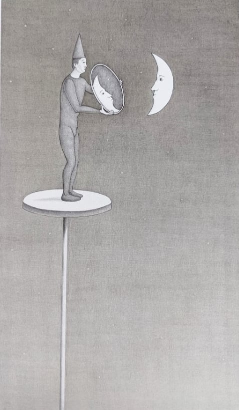 下山田晴彦作品 / 銅版画「月鏡」 | VIVANT ART COLLECTION ONLINE SHOP