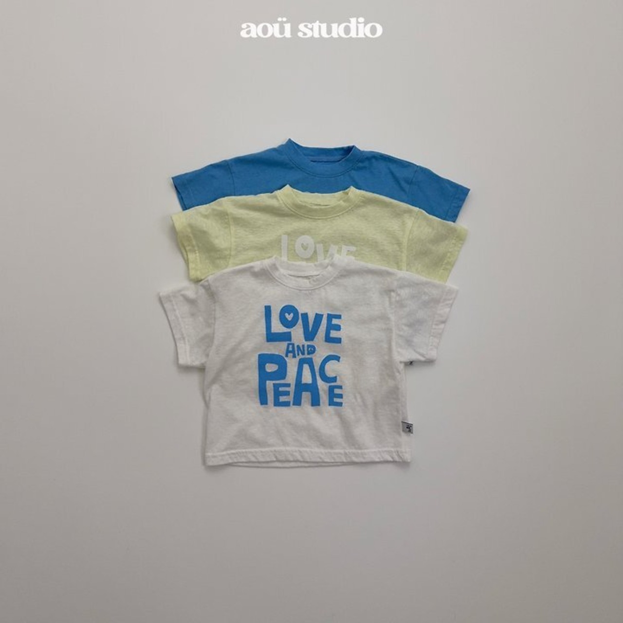 【取寄/韓国直送】aou studio 26/SM love & peace Tシャツ|夏服|韓国子供服