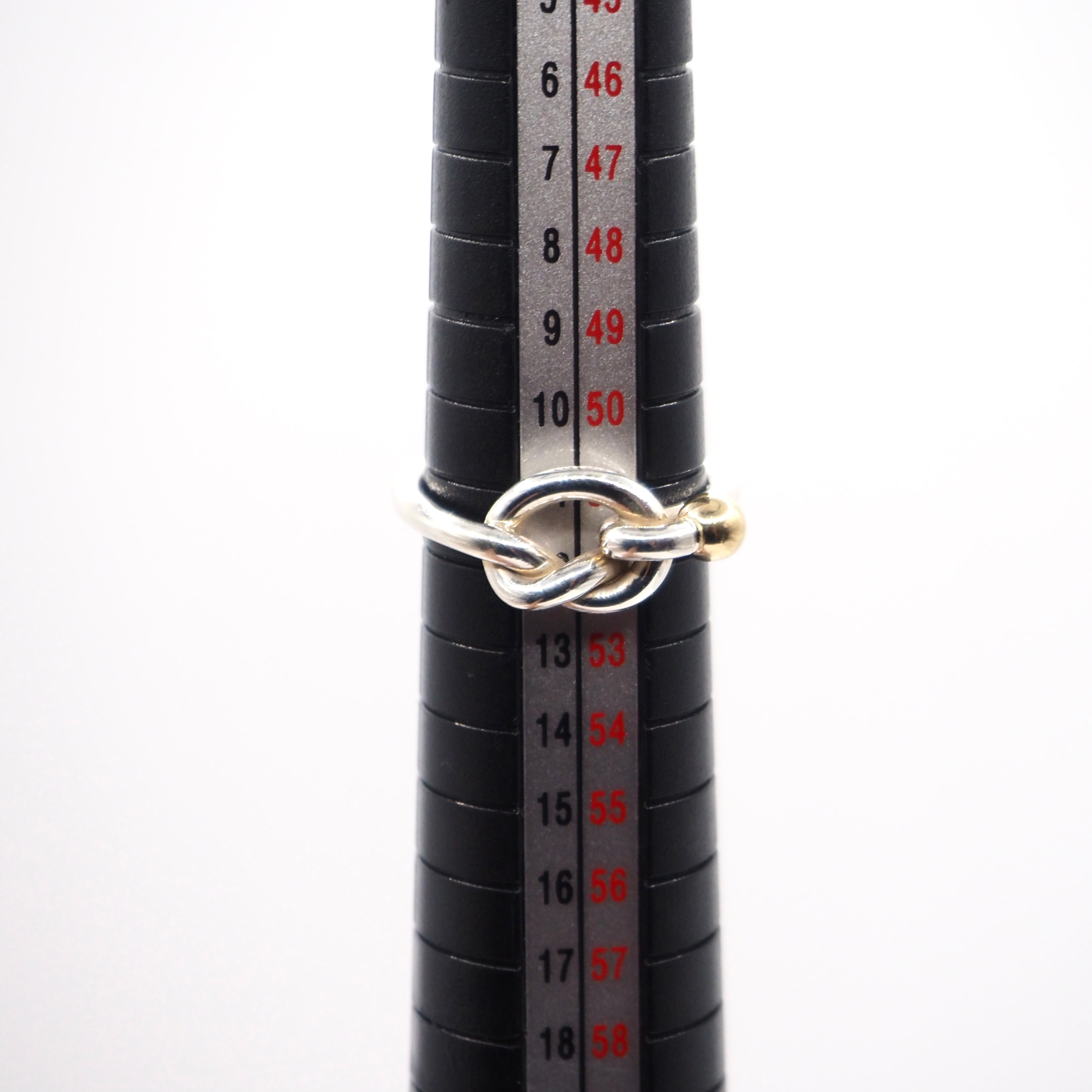 Tiffany&Co. 約11.5号 ラブノット リング シルバー925 K18