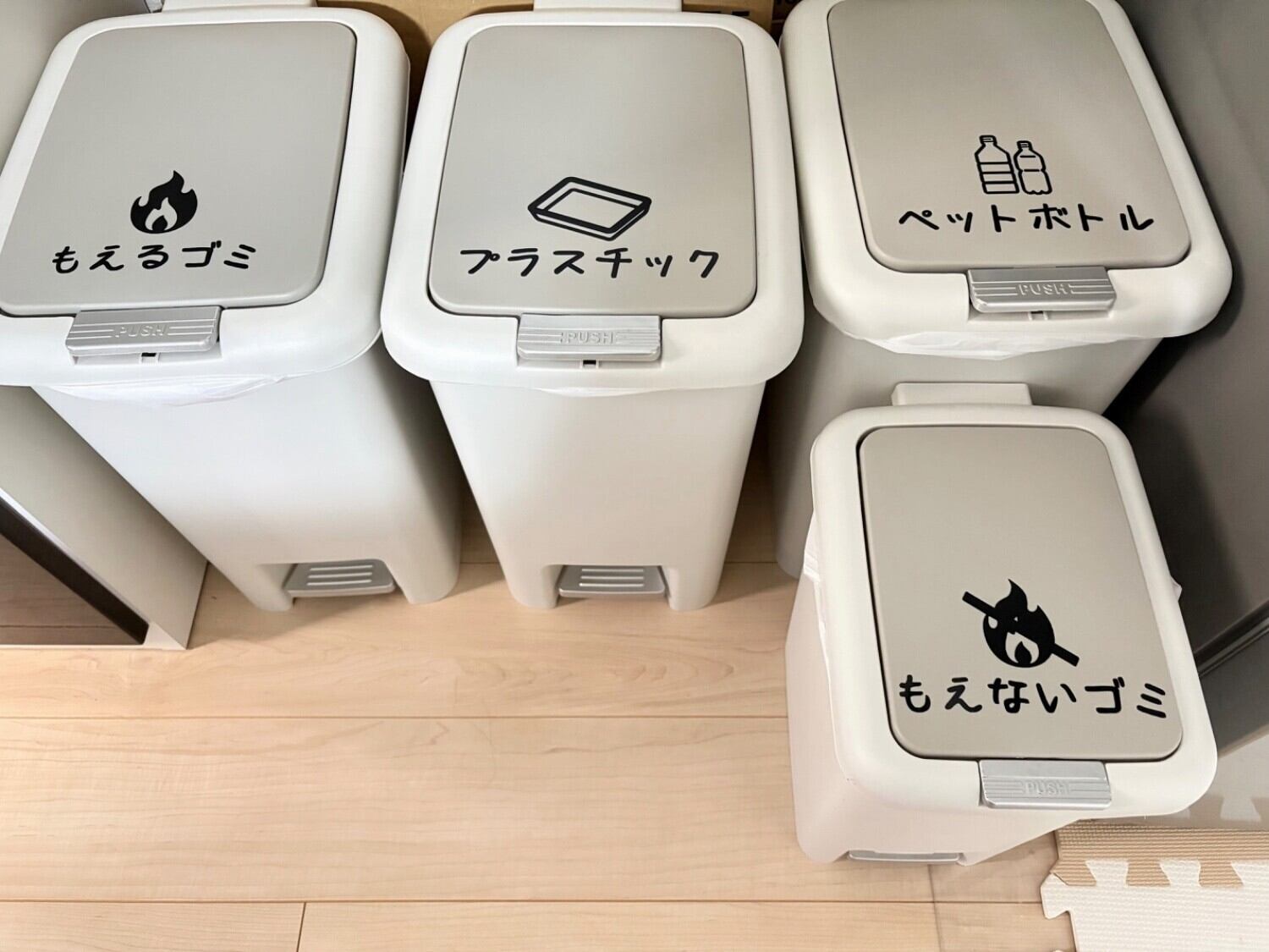 お子様たちにも分かりやすく！ゴミ分別ステッカーシール【DIY