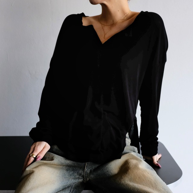LOOSE LADY TOPS / BLK