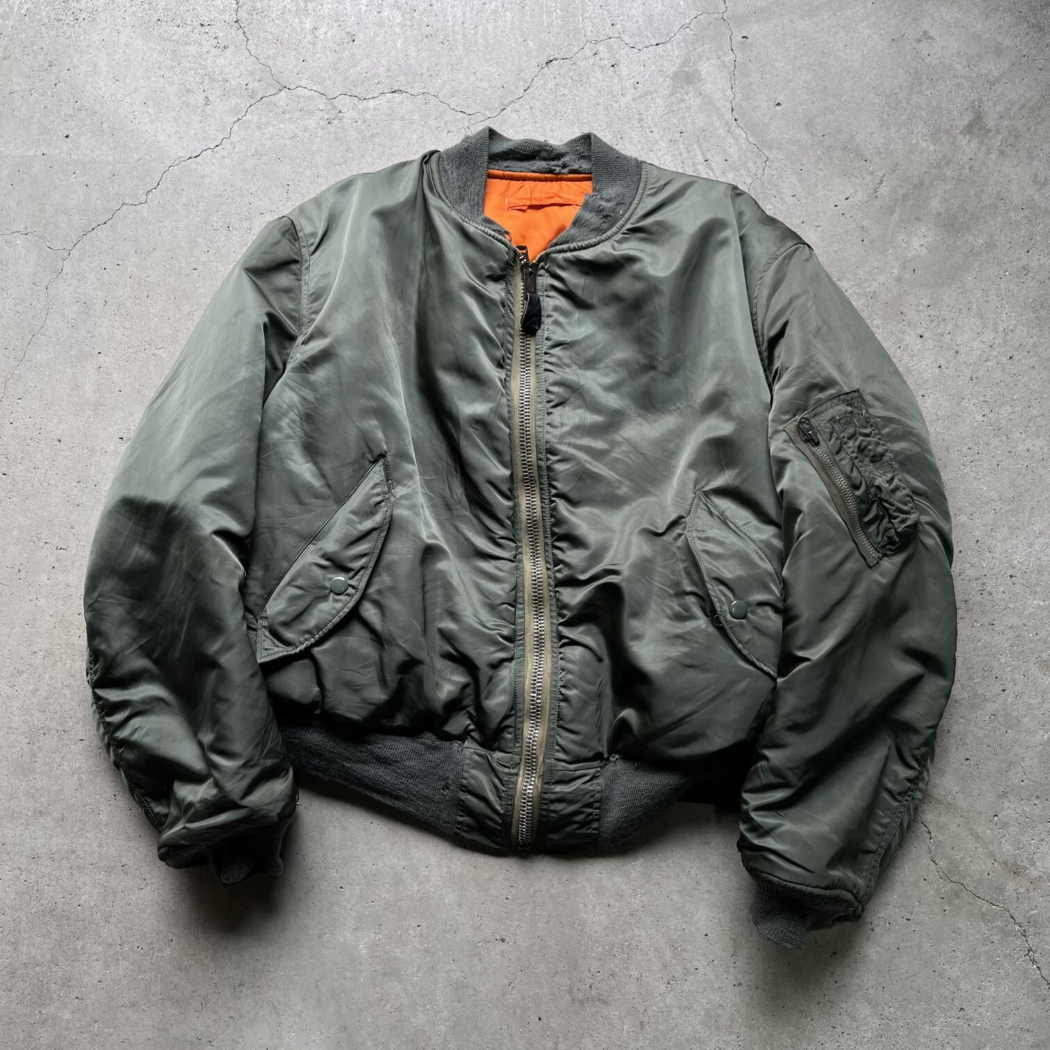 73年納品 70年代 ビンテージ USAF 米軍実品 MA-1 ミリタリー フライト  