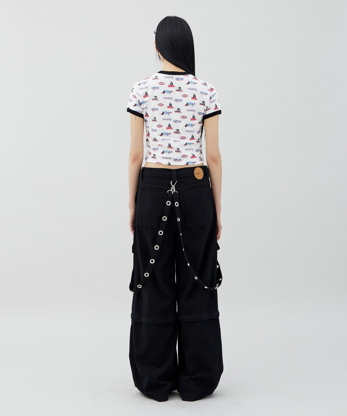 ☆aespa カリナ 着用！！【lalafox】STRAP POCKET PANTS BLACK | もごつ