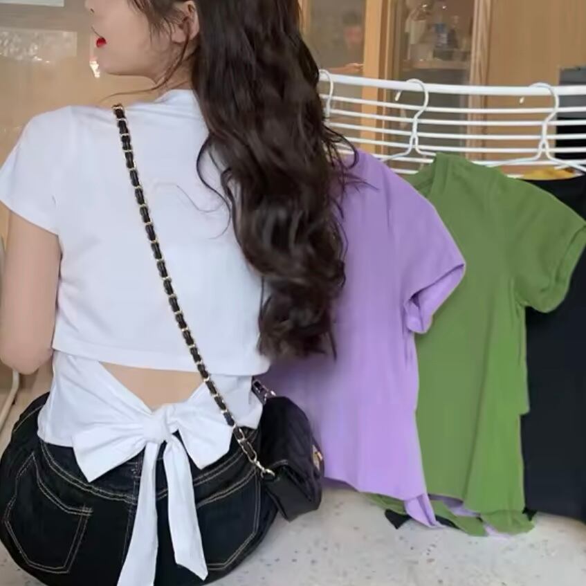 バックリボンミニTシャツ