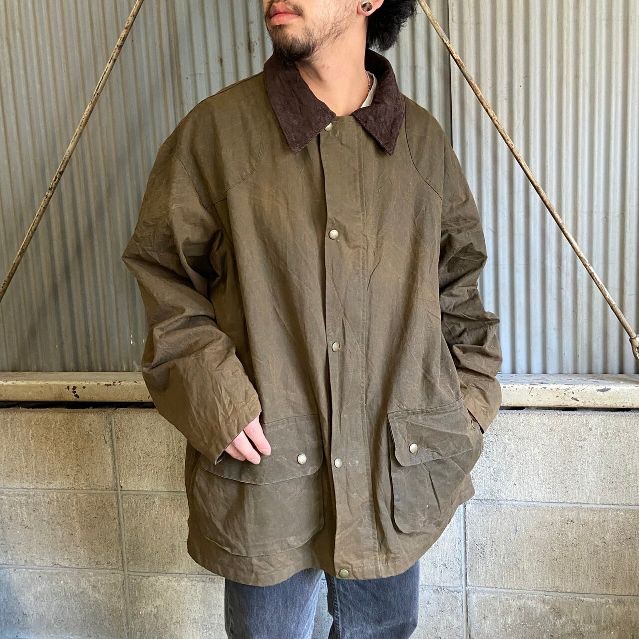 ビッグサイズ LEWIS CREEK オイルドジャケット ハンティングジャケット 