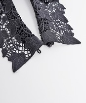 【直営限定ITEM】パール×フラワーレースフェイクカラー (BLACK)　CQ-48506H