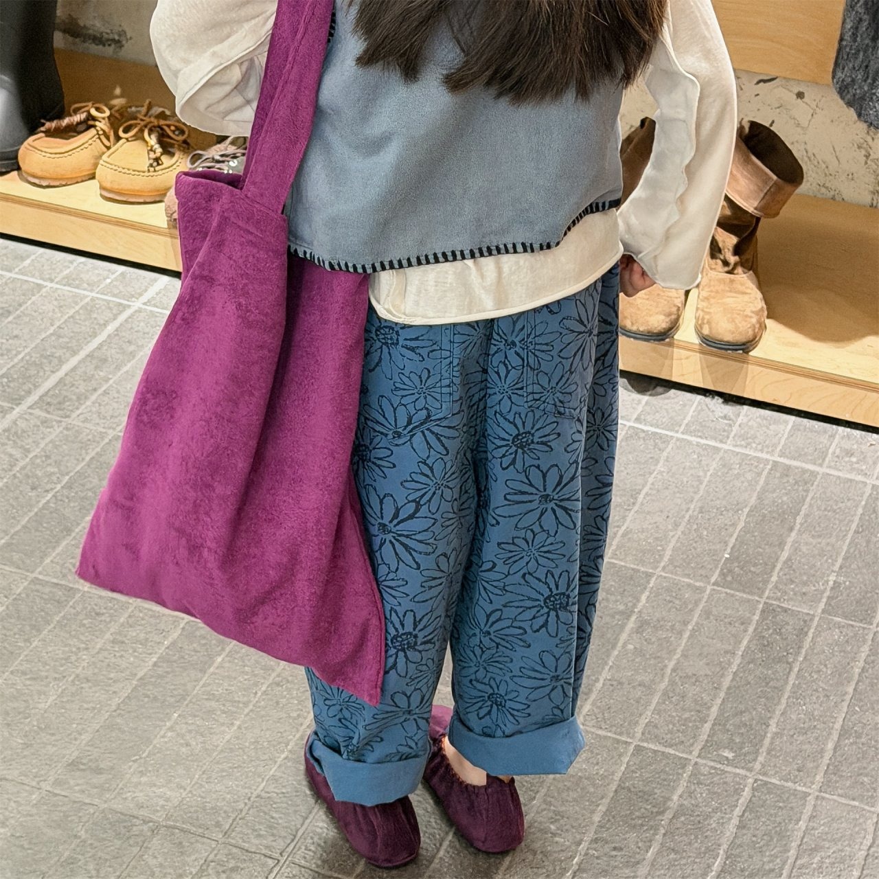 [bdiary] Harin Flower Exhaust Pants / [비다이어리] 하린플라워배기팬츠