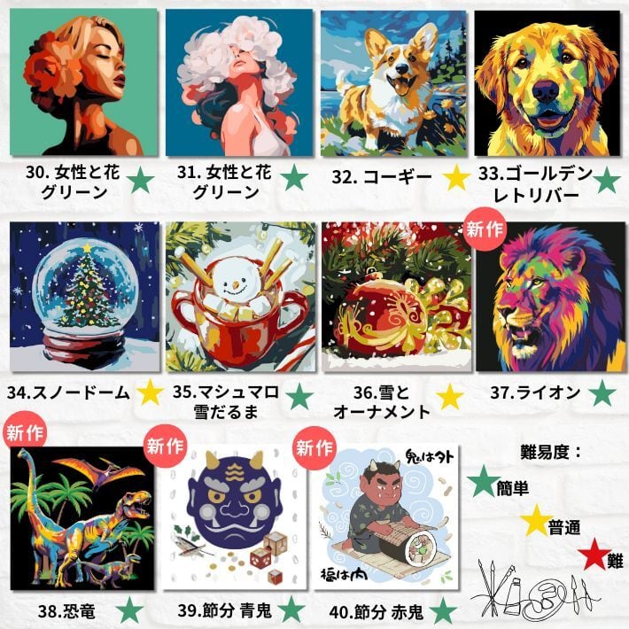 工作 ぬりえ ナンバーペイント ビギナー向けコンパクト 『オリジナル木