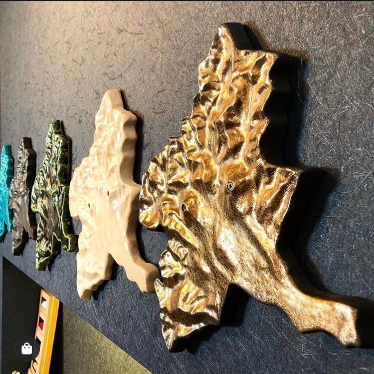 金】 ぐんまのお皿（大）高低差 ( 立体版ぐんま盛皿 ) Gunma Crane