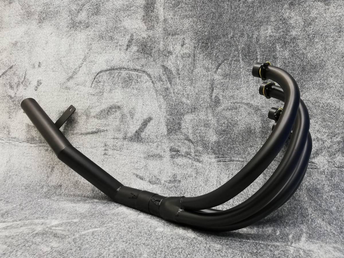 XJR400 4HM ショート管 アルミ 60π/黒 手曲げ ファウント タイプ 