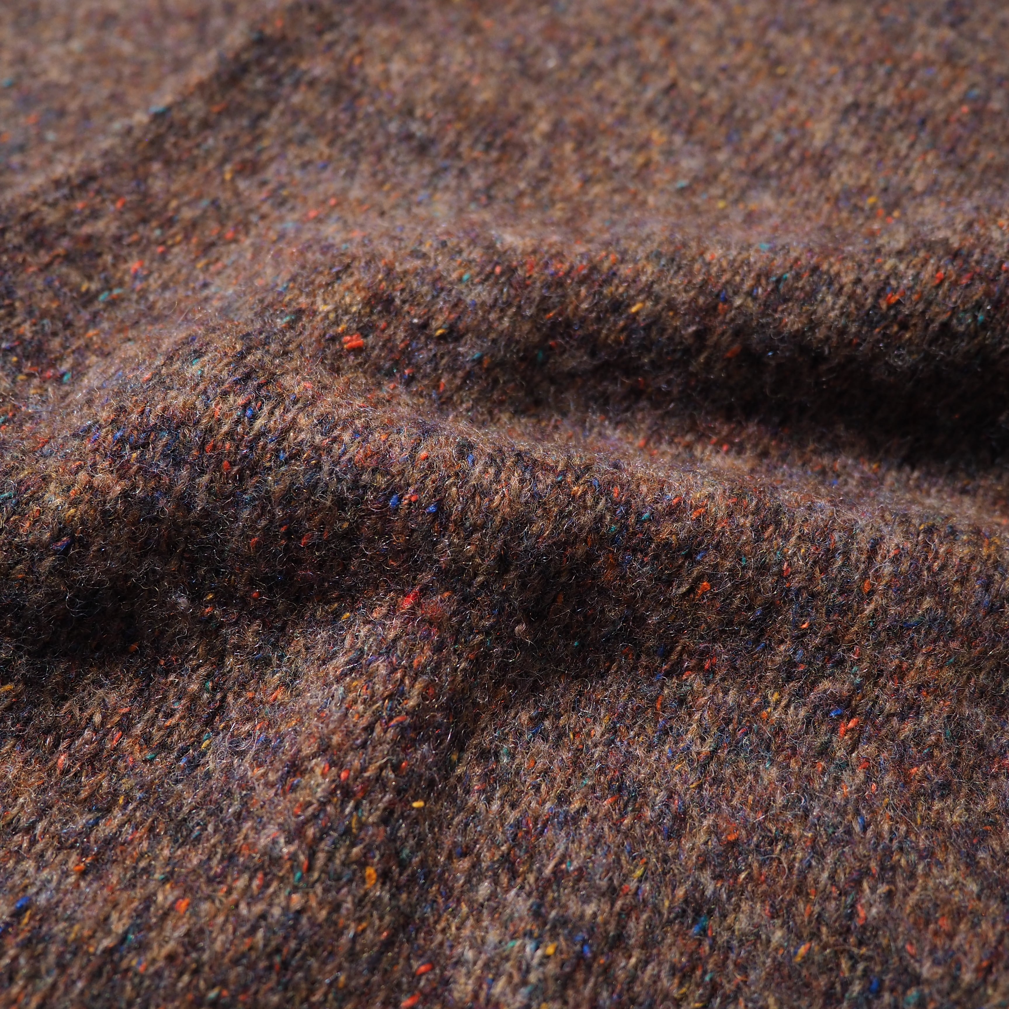 1990s Colorful argyle check × Nep vintage loose knit cardigan ( made in Ireland )