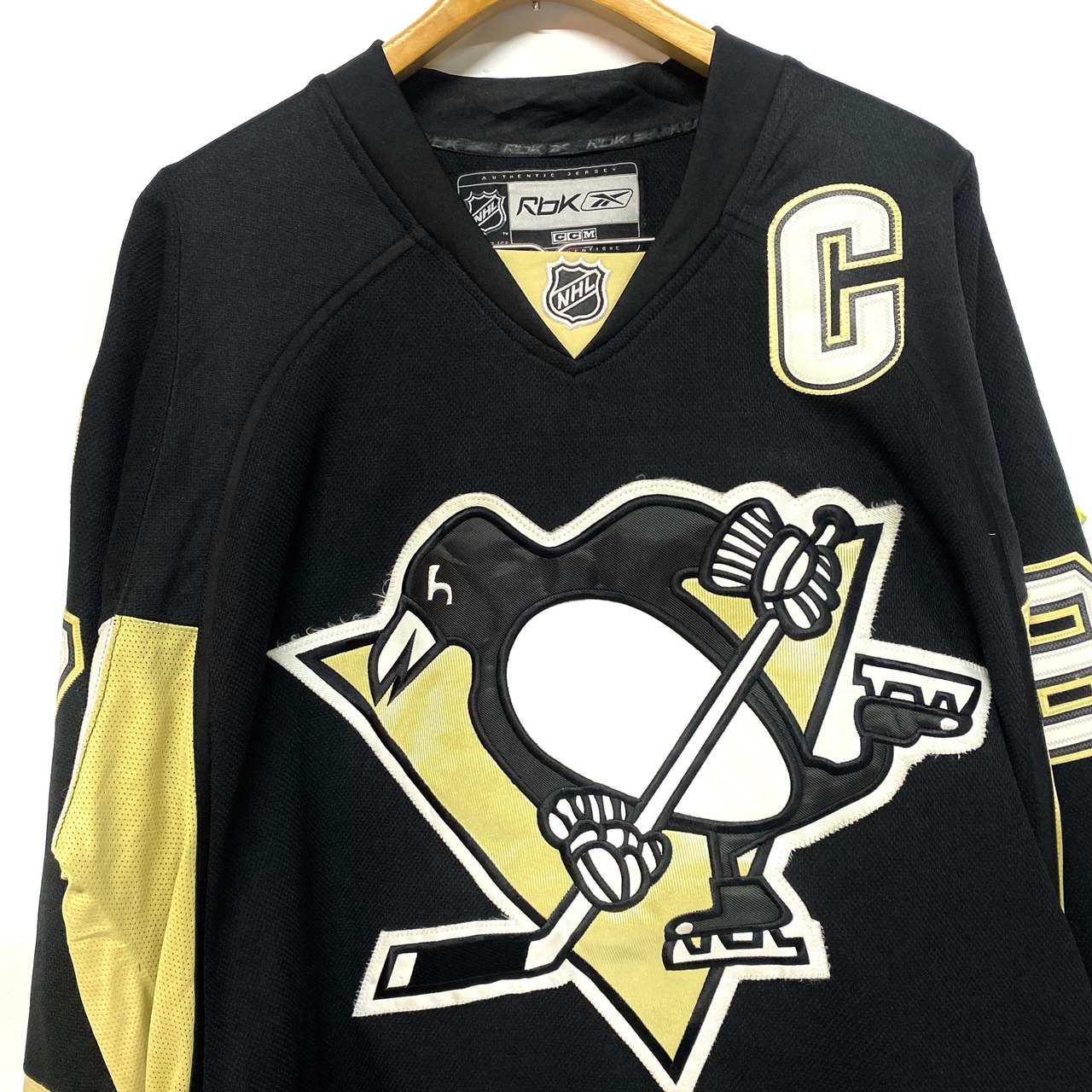 美品 Reebok 公式 NHL ブラックホークス KEITH ゲームシャツ（古着 