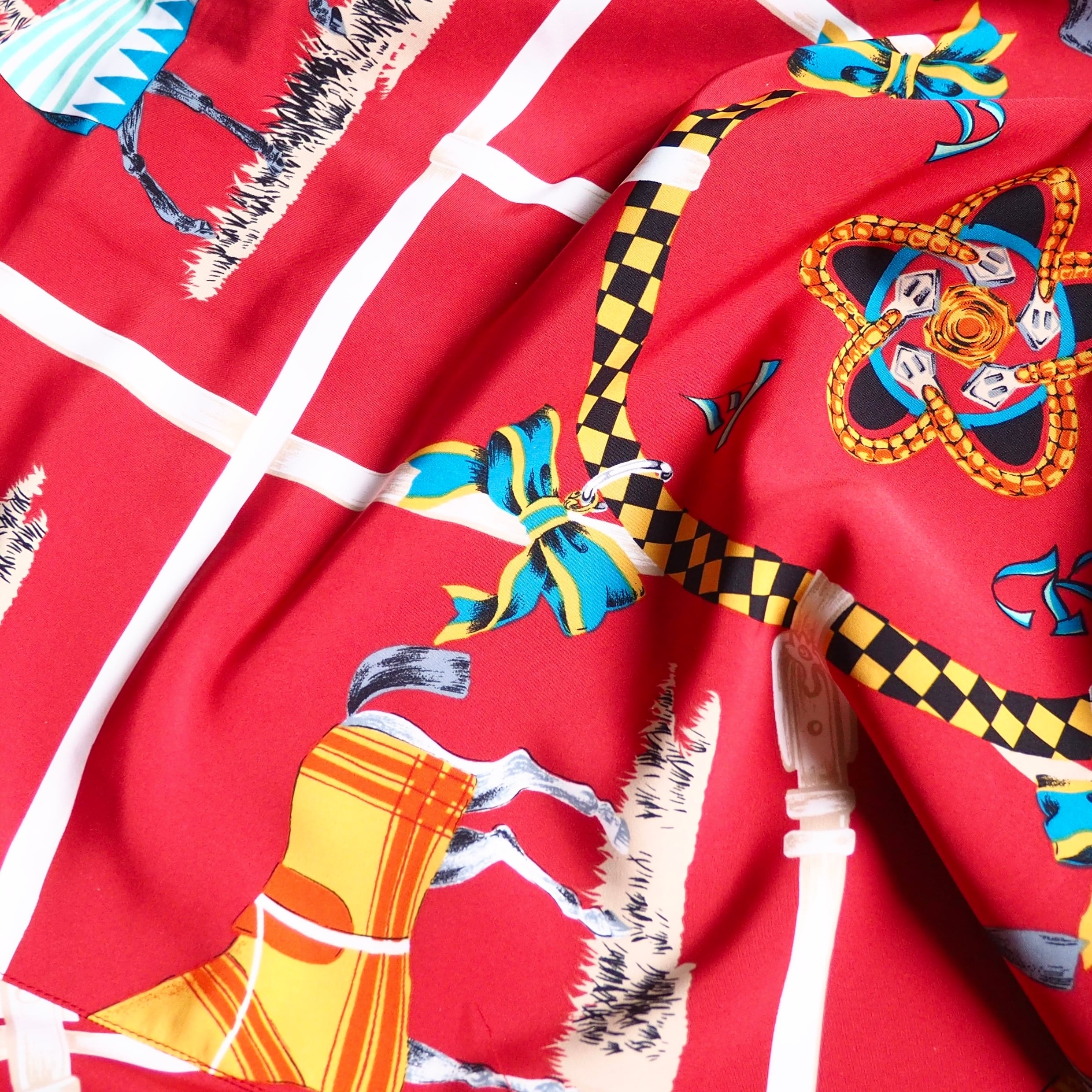 1990s Modern rétro × Luxury art Full pattern Vintage Drape shirt